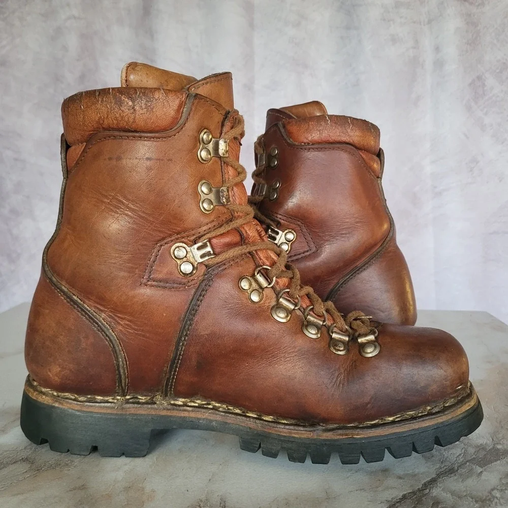 Zermatt Vibram Montagnablock Heavy Duty Mountaineering Boots US Men's Size 7.5